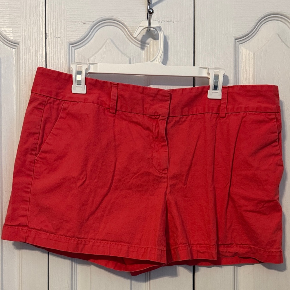 LOFT Red Cotton Shorts Size 14